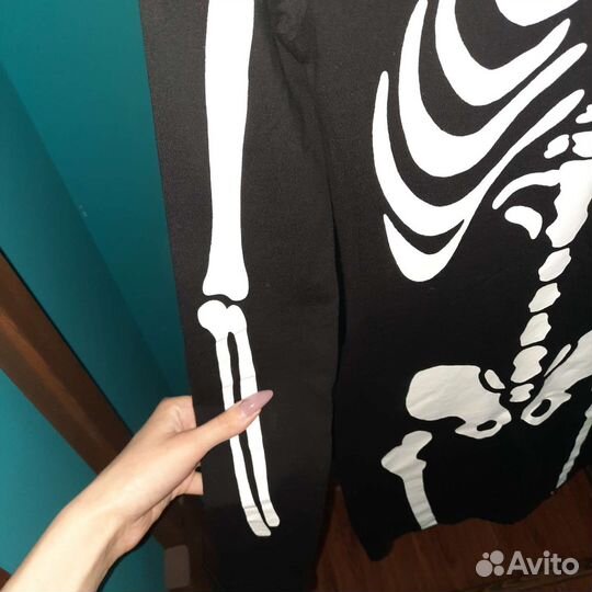 Платье с принтом Скелет H/M