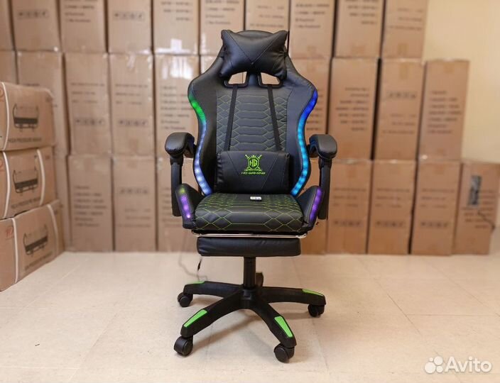 Игровое (Геймерское) кресло с Подсветкой