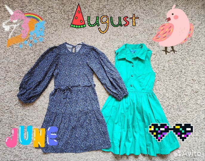 Детские вещи пакетом 140 р (платья)