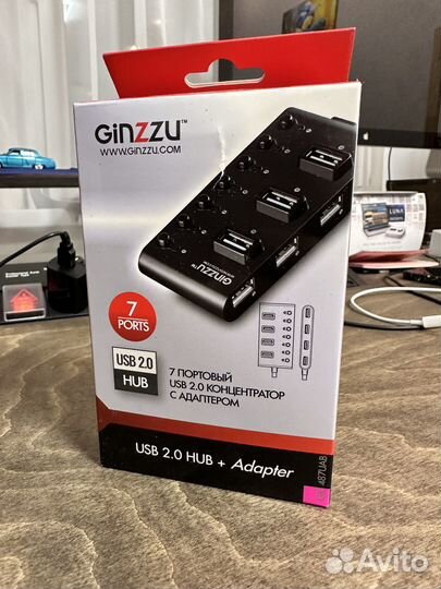 USB-разветвитель ginzzu GR-487UAB