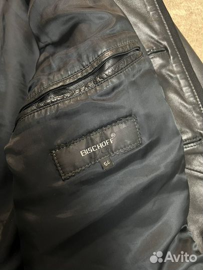 Кожаная куртка мужская 54 бу