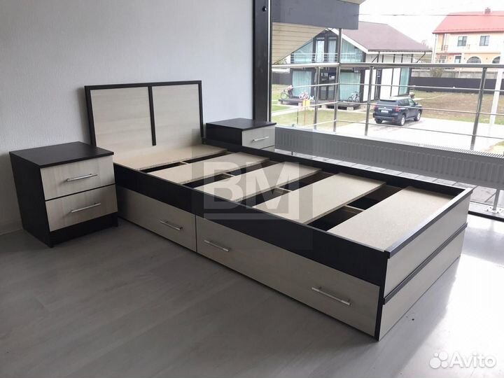 Кровать новая с 2 ящиками