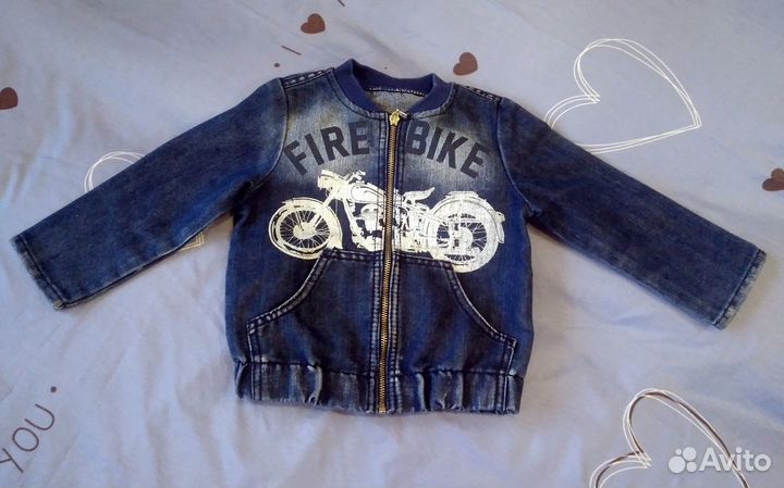 Джинсовая куртка для мальчика, на 2 года