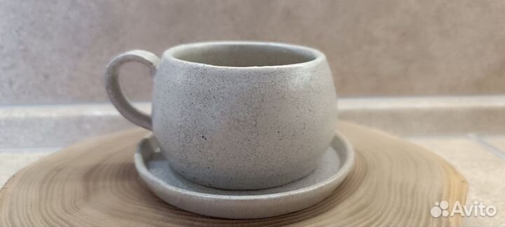 Кружка чайная. Синяя глина