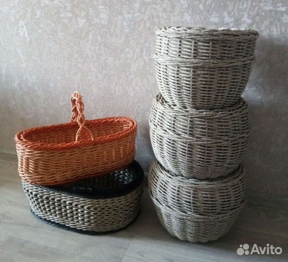 Кашпо из ротанга