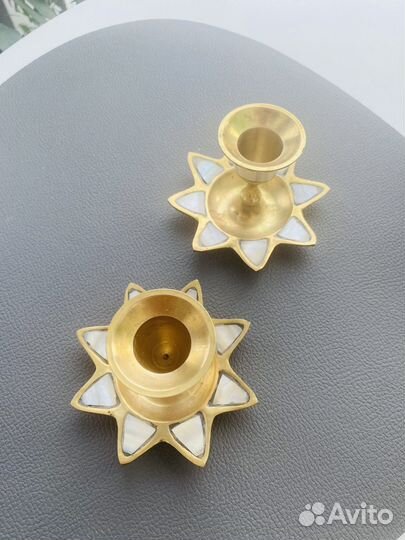 Подсвечники латунь 2 шт Индия