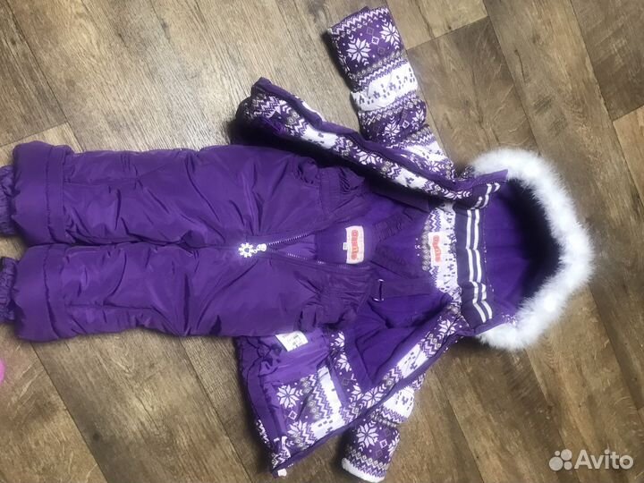 Зимний костюм для девочки 86