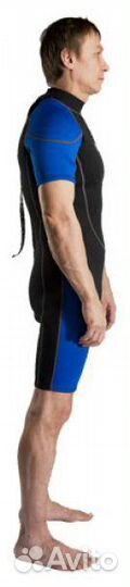 Мужской гидрокостюм для теплой погоды с короткими