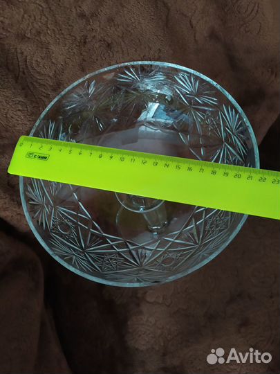 Вазы хрустальные на ножке, СССР