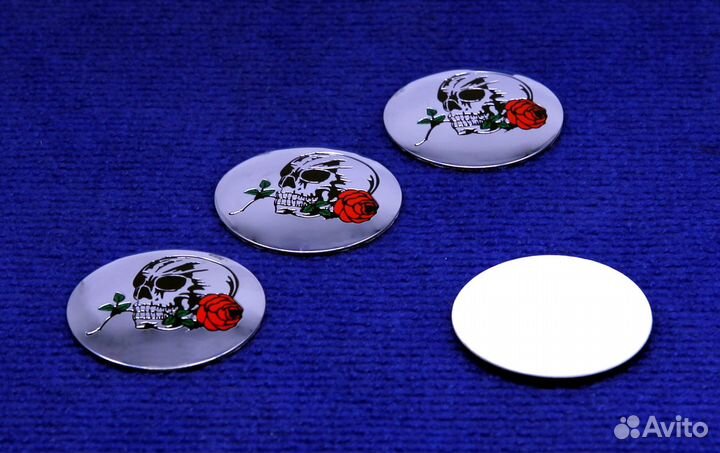 Комплект 3D наклеек колпачка Punisher light 56 мм