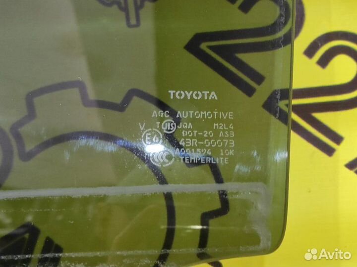 Стекло заднее левое Toyota Harrier GSU30W 2grfe