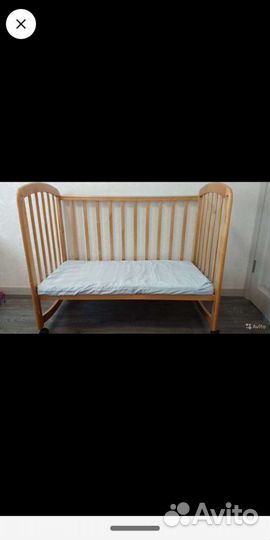 Кровать из бука, матрас, бортик