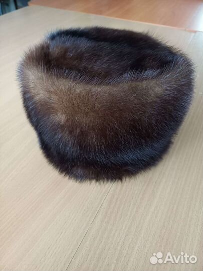 Шапка норковая женская коричневая