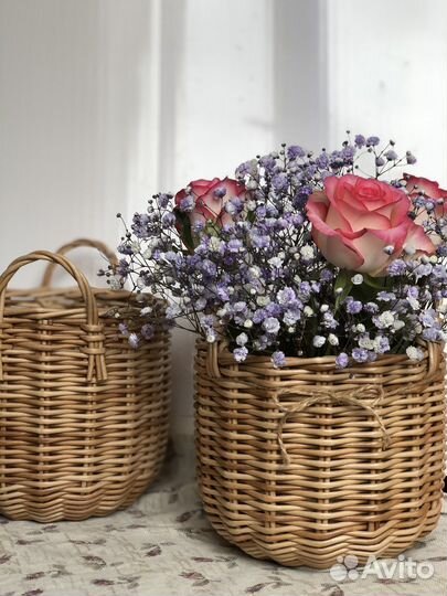 Плетеные корзинки для хранения