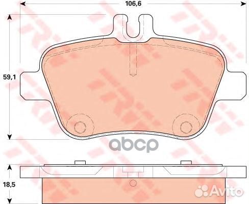 Колодки тормозные дисковые зад GDB1920 TRW