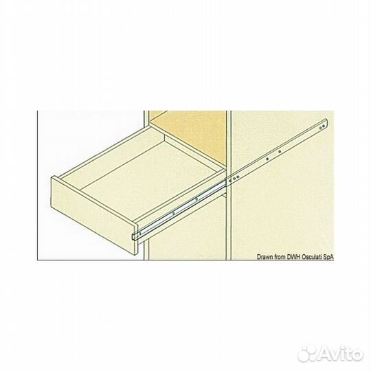 Направляющая из нержавеющей стали 350x27x9.5 мм 23 кг, Osculati 38.272.14