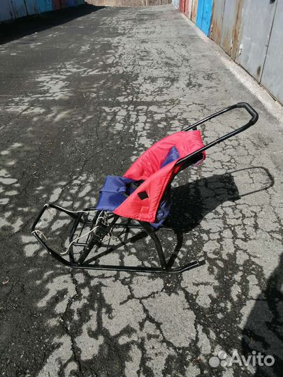 Детские санки коляска б/у