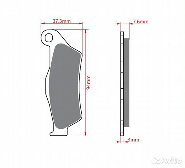 Колодки KTM передние 77713030000 sx sxf exc 030301