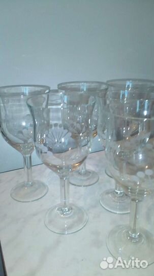 Фужеры хрустальные СССР 5шт