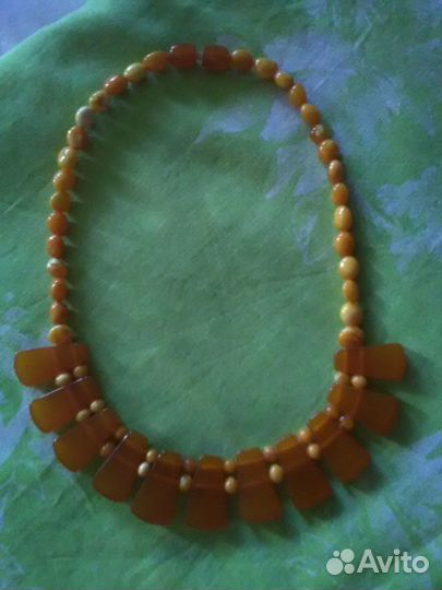 Бусы Колье янтарное Клеопатра