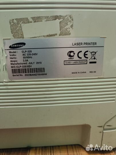 Принтер samsung clp 320