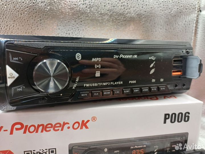 Новая магнитола pioneer p 006 с Bluetooth