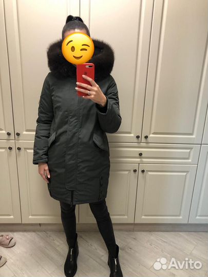 Парка с натуральным мехом