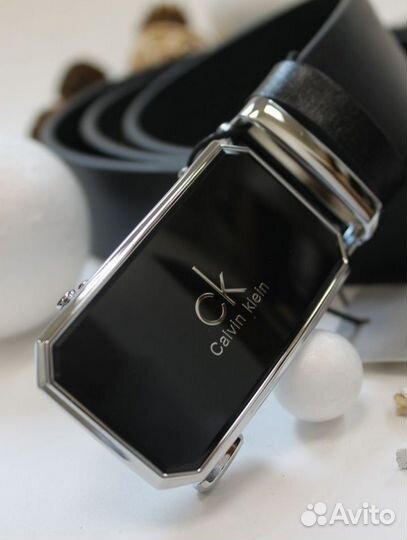Ремень мужской кожаный автомат Calvin Klein