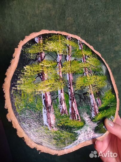 Картина на спиле дерева