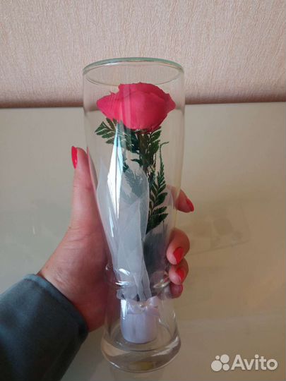 Роза в стекле