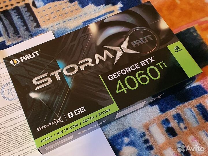 Видеокарта Palit RTX 4060 Ti StormX новая