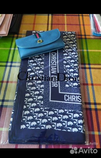 Набор кошелек+платок бренд