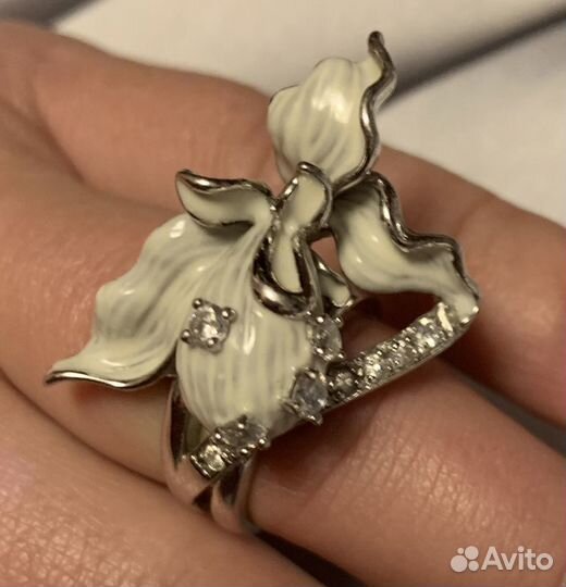 Серебряное кольцо 17,5 размер