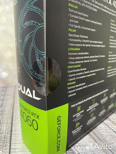 RTX 4060 8Gb Palit Dual, Новая