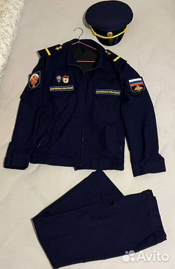 Офисная военная форма синяя