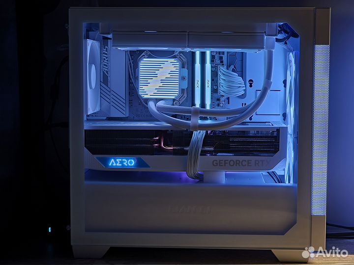 Белый компьютер 9800X3D, RTX 4080 Super, 64gb RAM