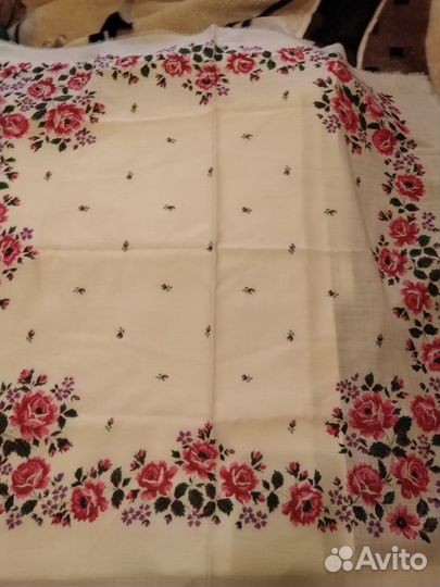 Павловопосадский платок. Шерсть. СССР. Винтаж