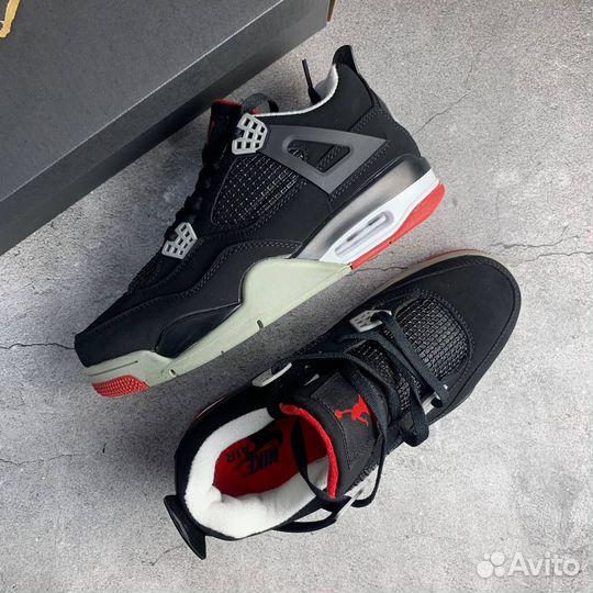 Кроссовки Air Jordan 4 Bred (36-45)