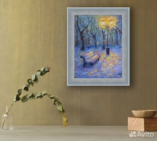 Картина маслом Зимний Парк