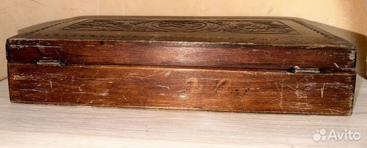 Шкатулка деревянная старинная