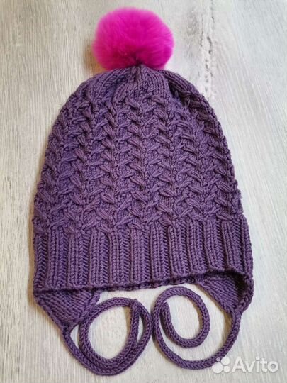 Весенне-осенняя шапка 46-48рр меринос