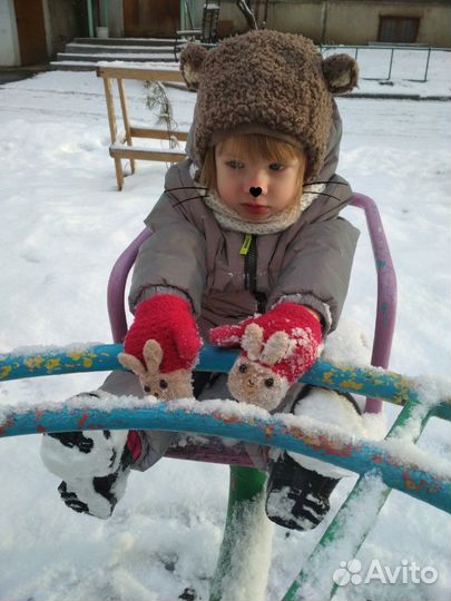 Шапка + варежки медвежонка H&M