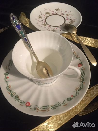 Ложки позолота -серебро, антикв. 875 пр