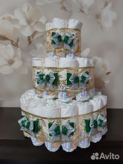 Торт из памперсов на выписку