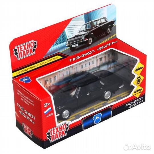 Машина Технопарк металл Волга газ-2401 12 см двери