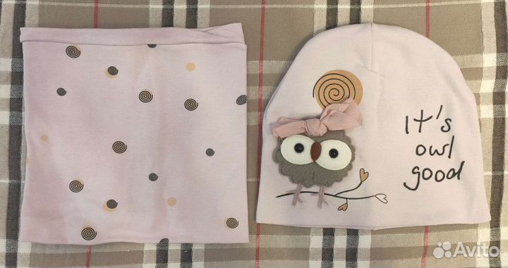 Шапка и снуд, на обхват 48-50