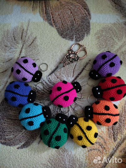 Брелок Божья коровка Игрушка мягкая