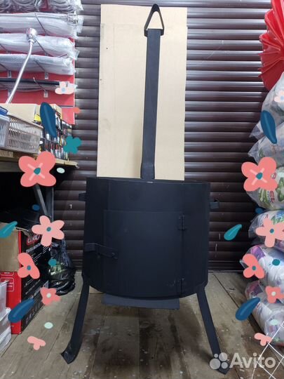 Печь под казан с трубой и без турбой