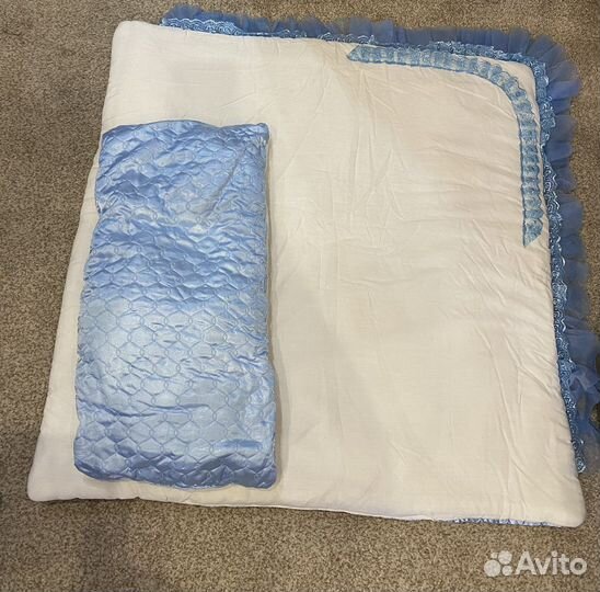 Тёплый конверт для выписки / одеяло и подушка