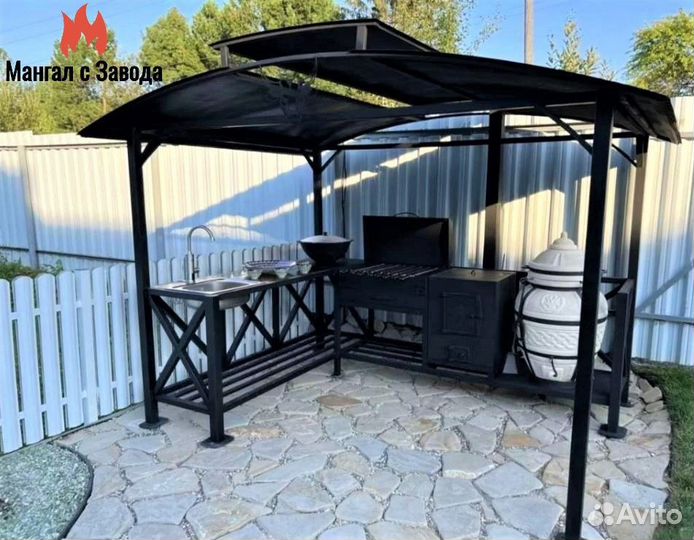 Мангал с крышей
